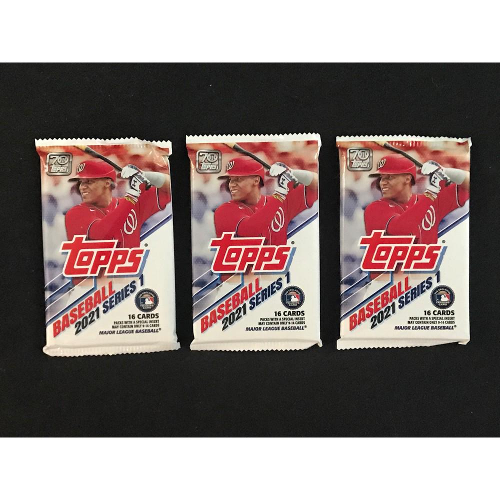Three 2021 Topps Baseball Sealed Packs (1 of 2)