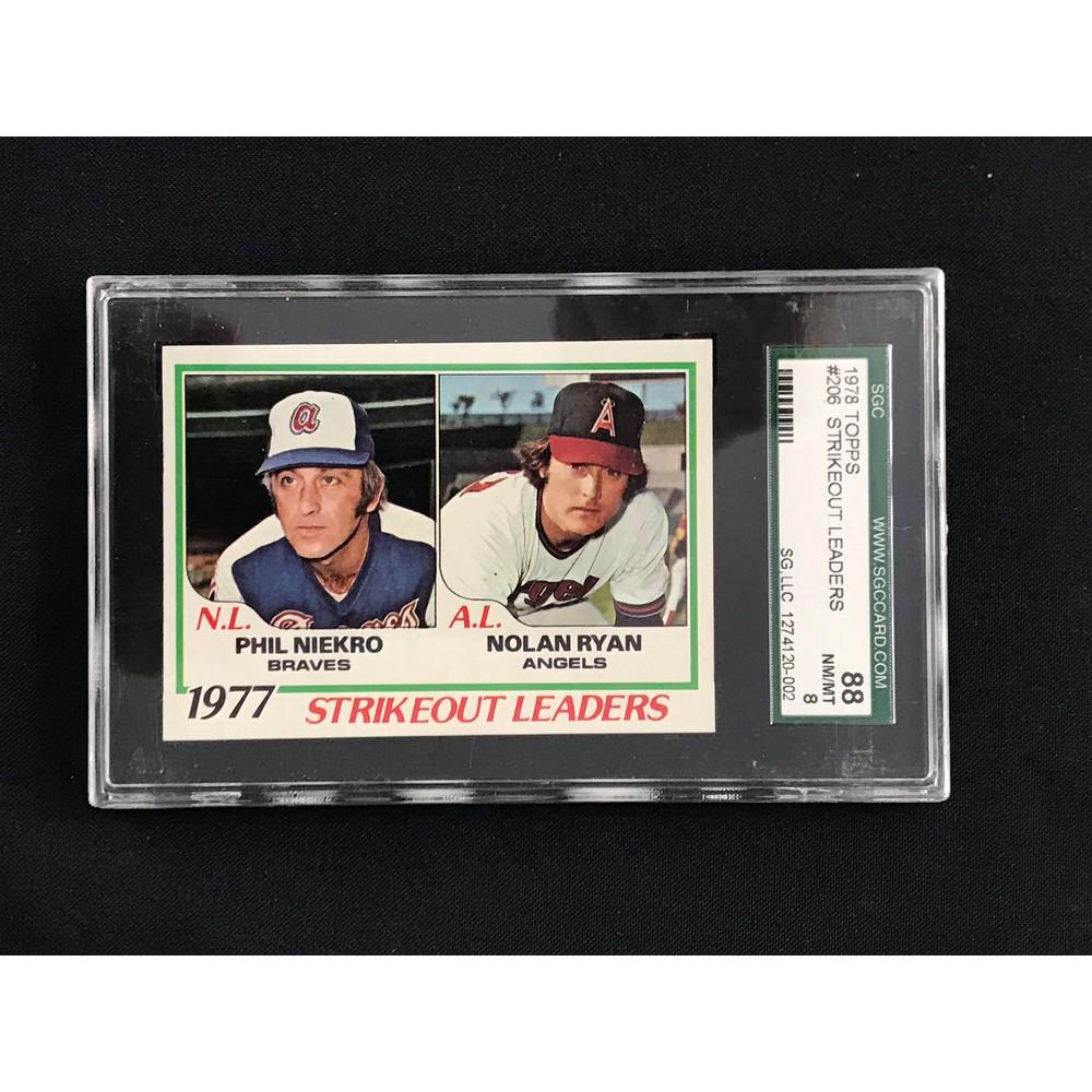1978 Topps Strikeout Leaders Nolan Ryan Sgc 8 (1 of 2)