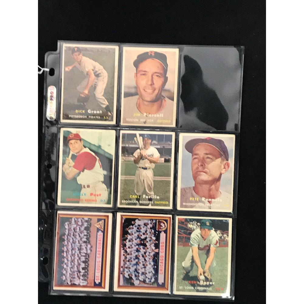 8 1957 Topps Baseball Cards (1 of 2)