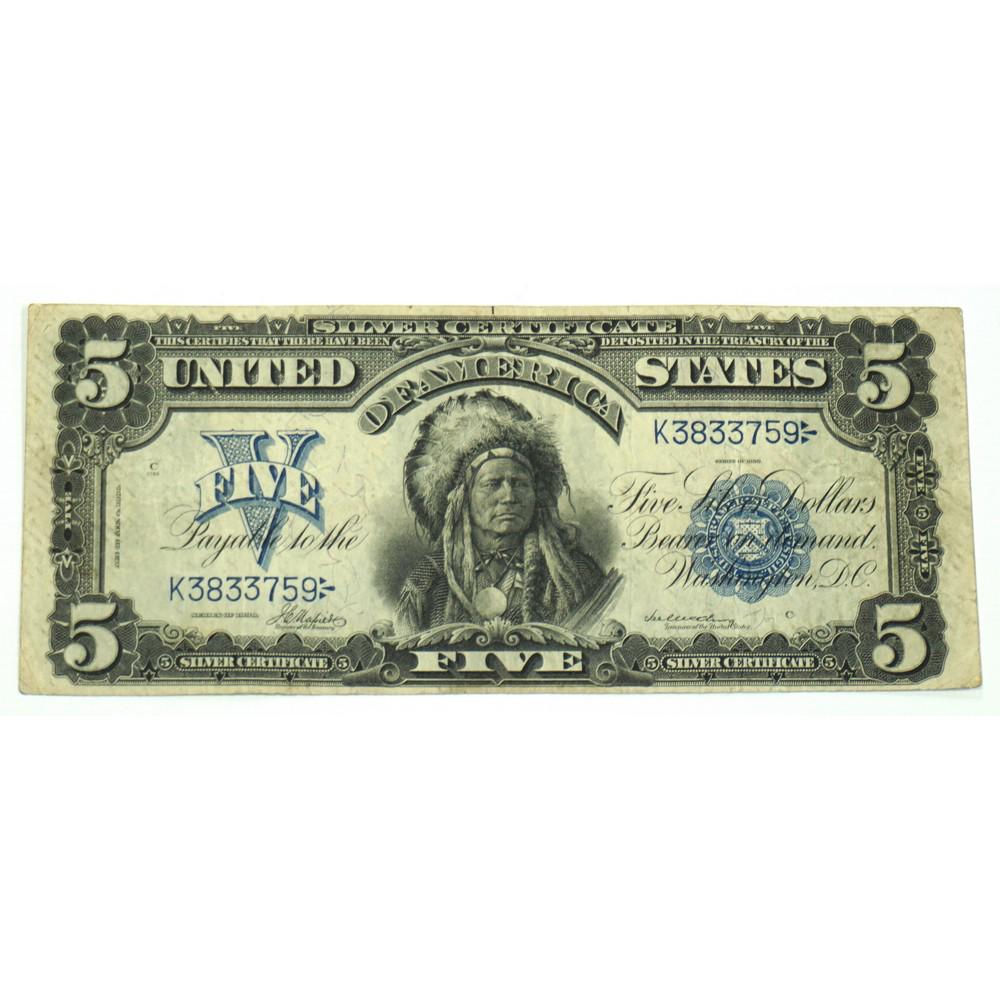1899 Series $5 Silver Certificate Indian Chief (1 of 2)