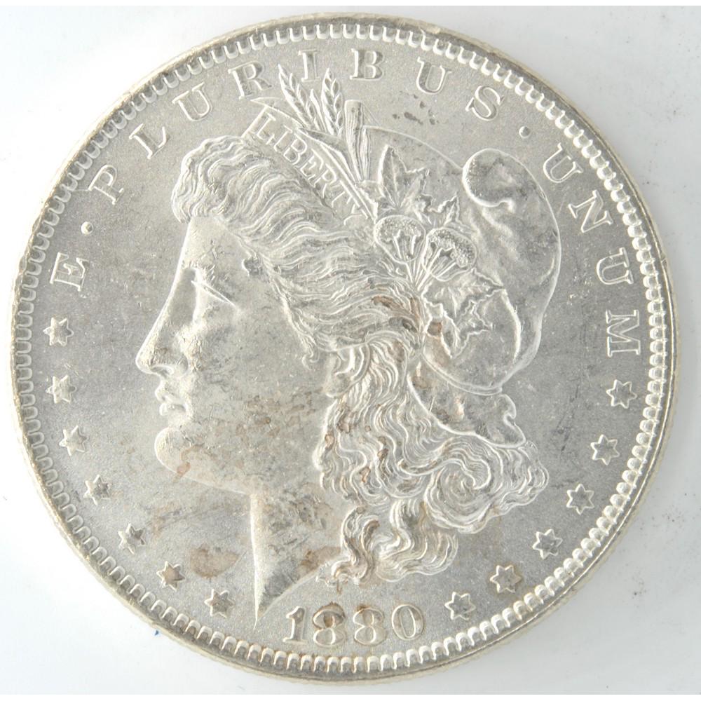 1880 Morgan Dollar US Silver $1 Coin (1 of 2)