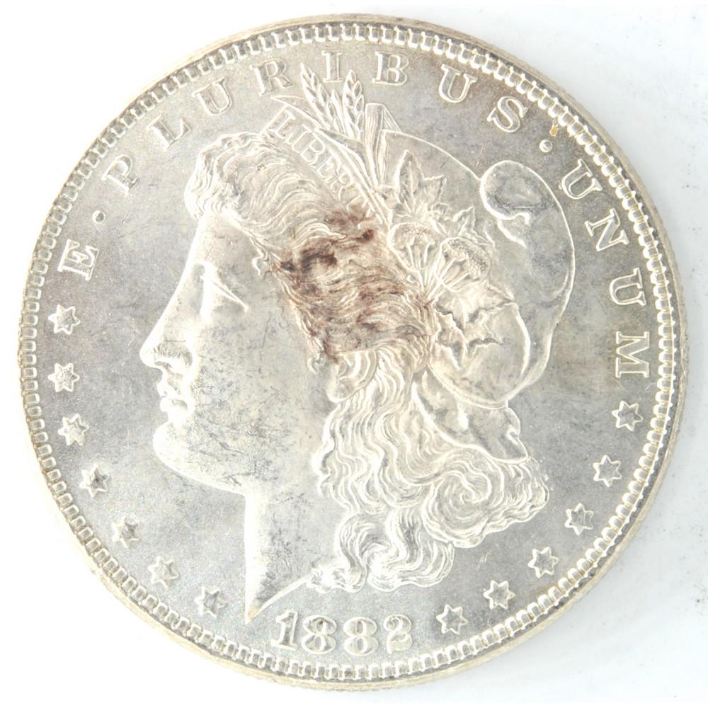 1882 Morgan Dollar US Silver $1 Coin (1 of 2)