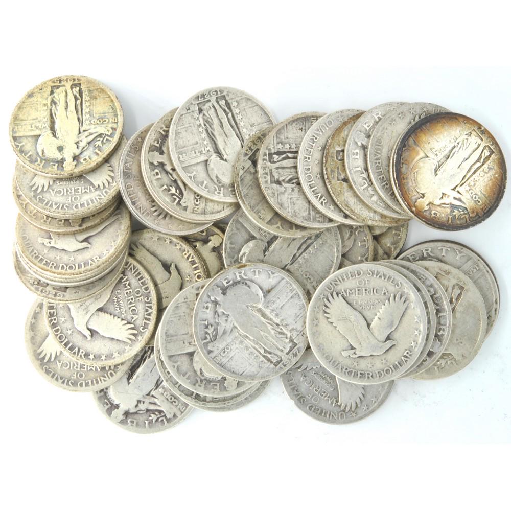 Roll Of 40 Standing Liberty Quarter Dollars (1 of 1)