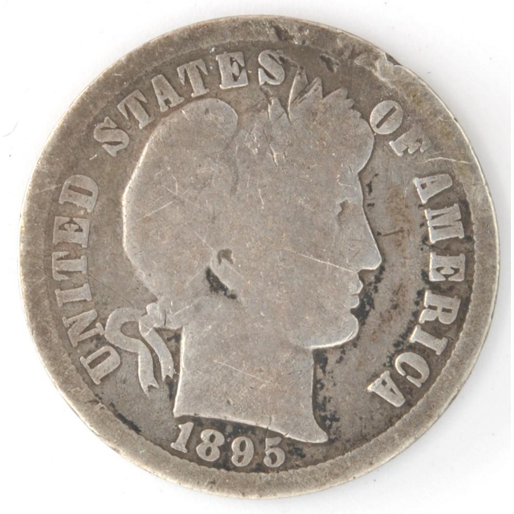 1895 O Barber Dime US 10 Cent Coin (1 of 2)