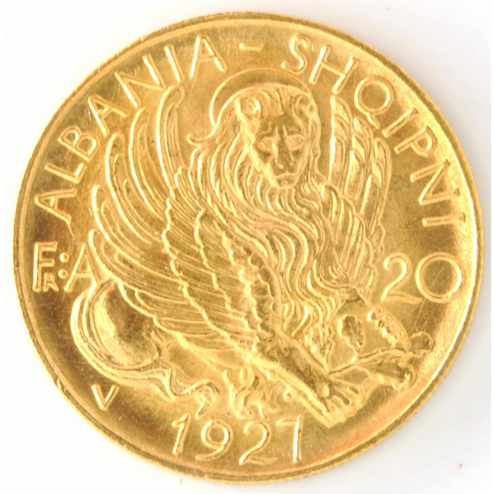 1927 V Albania 20 Franga Ari Gold Coin Prince (1 of 2)