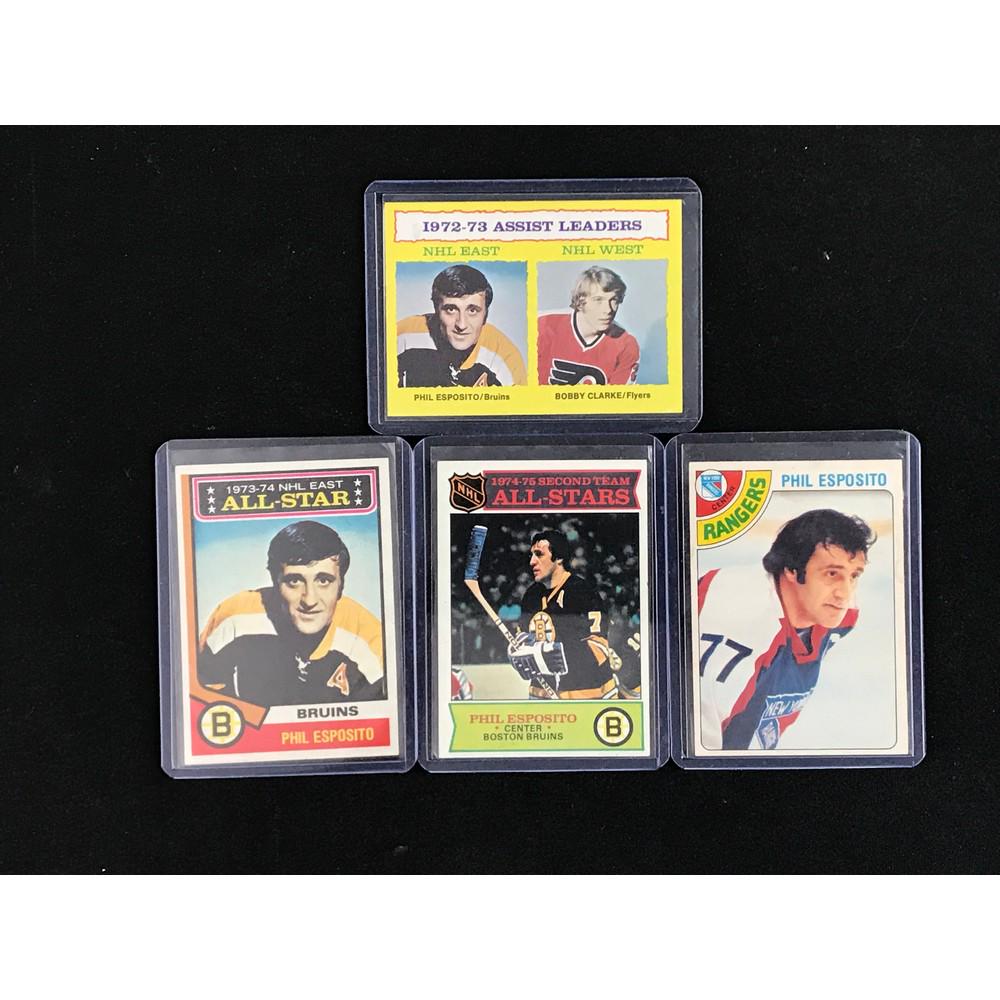4 1970's Phil Esposito Cards (1 of 2)
