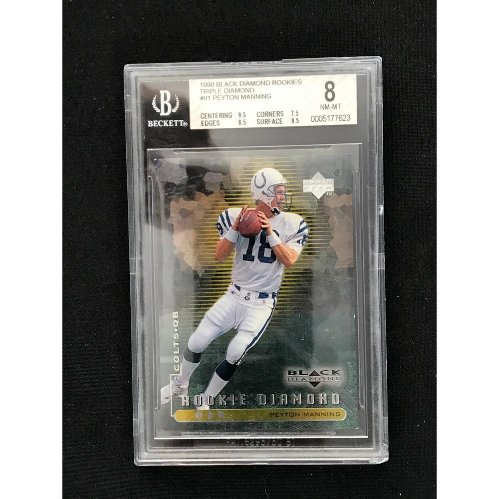 1998 Black Diamond Peyton Manning Rc Bgs 8 (1 of 2)