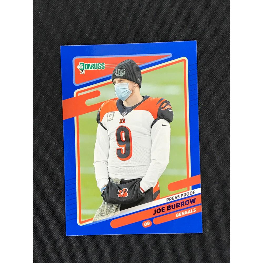 2021 Donruss Joe Burrow Blue Press Proof (1 of 2)