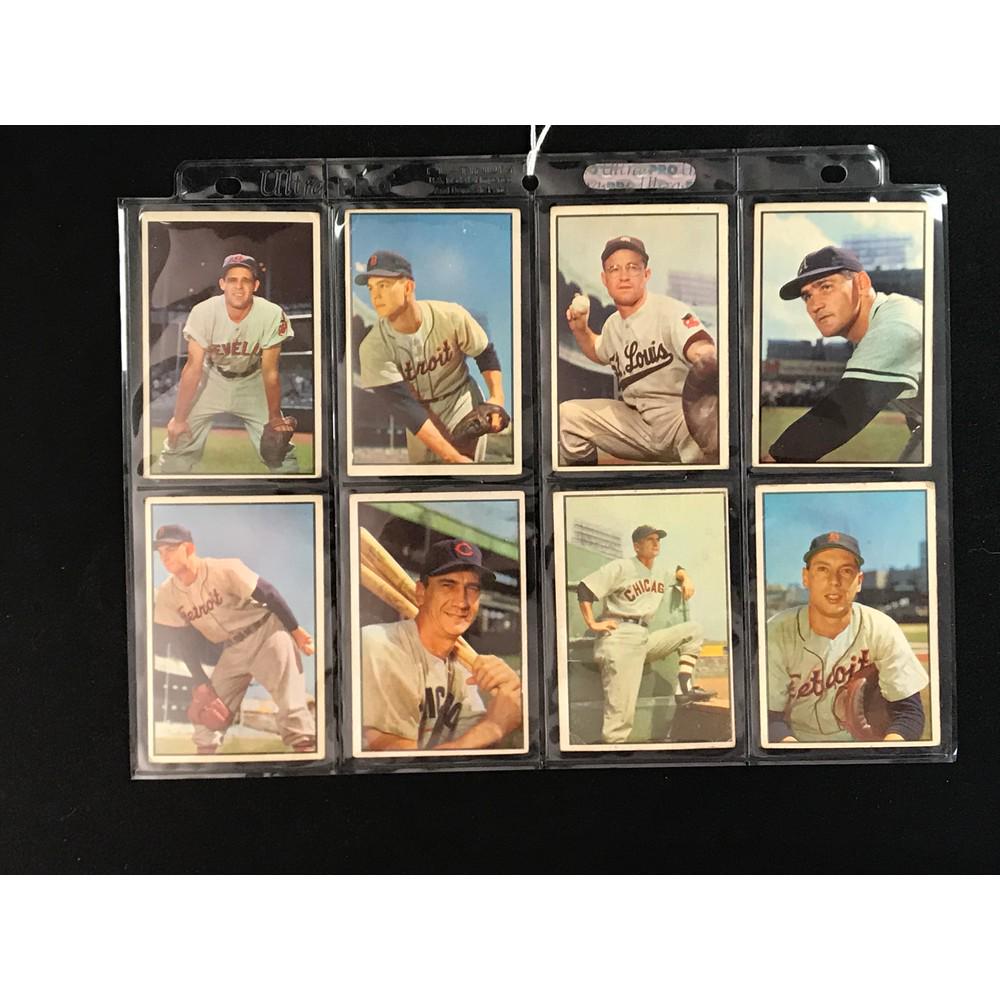 8 1953 Bowman Color Baseball Cards (1 of 2)