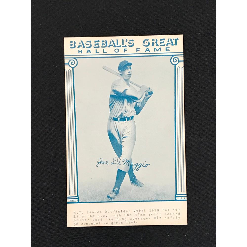 Joe Dimaggio Baseball Exhibit Card (1 of 2)