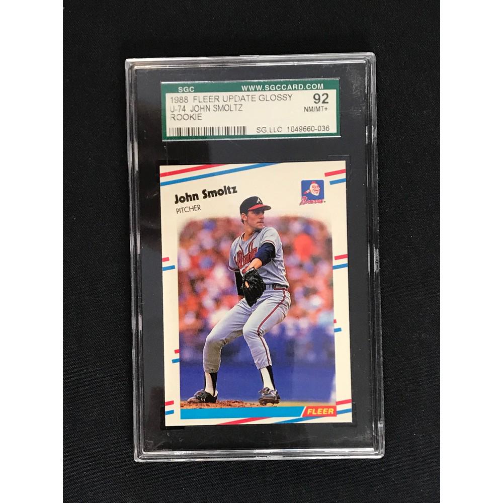1988 Fleer Uprdate Glossy John Smoltz Rc Sgc 92 (1 of 2)