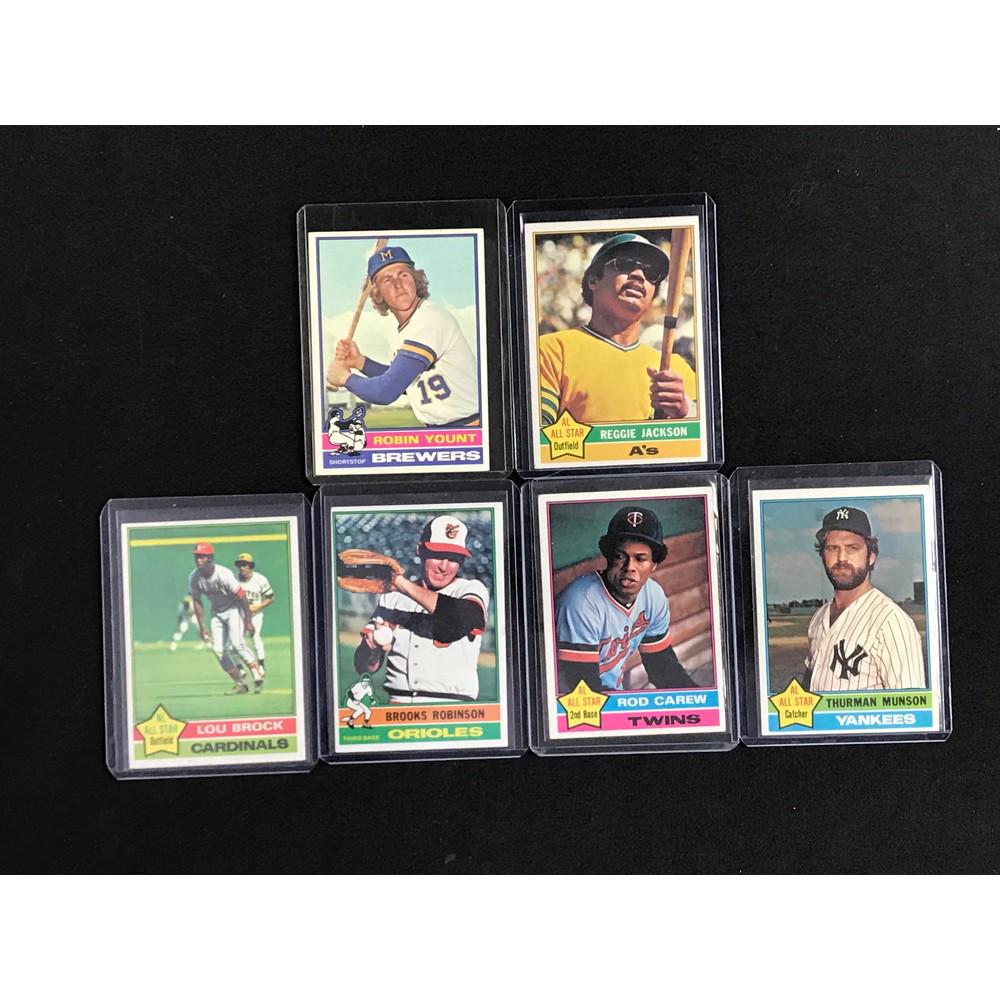 6 1976 Topps Baseball Hof Cards (1 of 2)