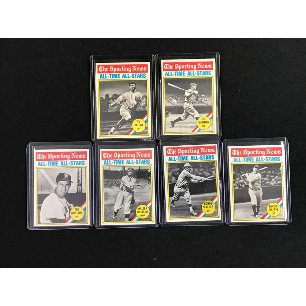 6 1976 Topps Baseball Hof Allstars (1 of 2)
