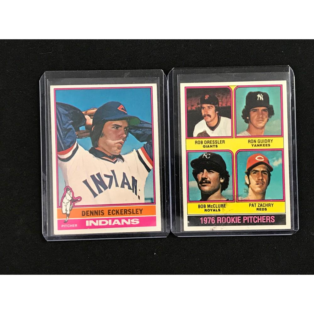 Two 1976 Topps Baseball Rookies Eckersley/guidry (1 of 2)