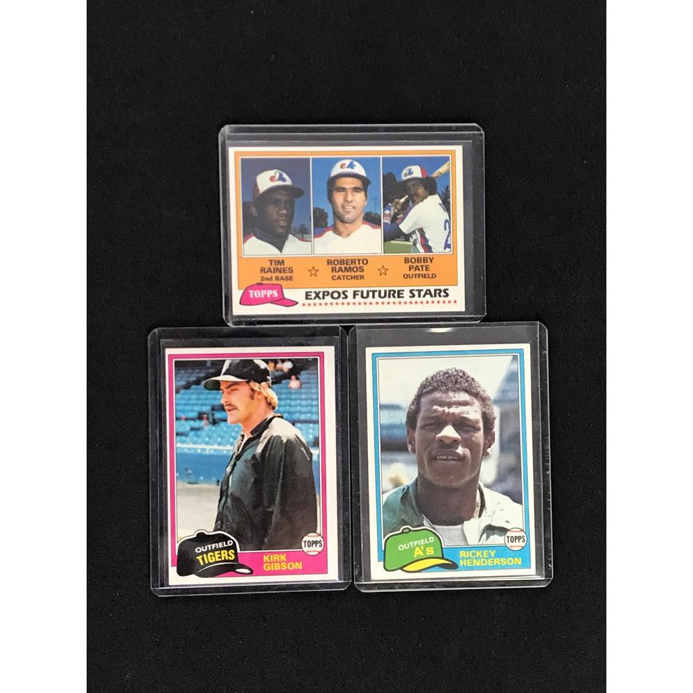 Three 1981 Topps Baseball Rookies/stars (1 of 2)