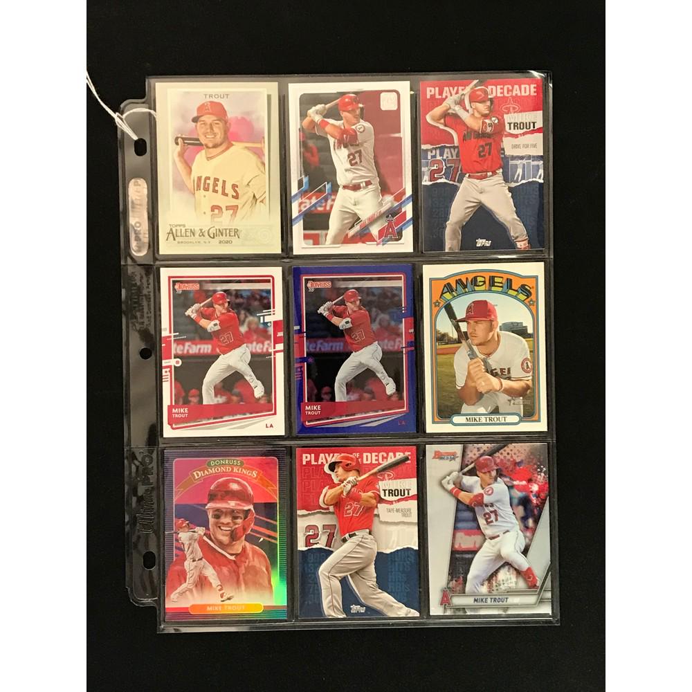 9 Mike Trout Cards With Inserts (1 of 2)