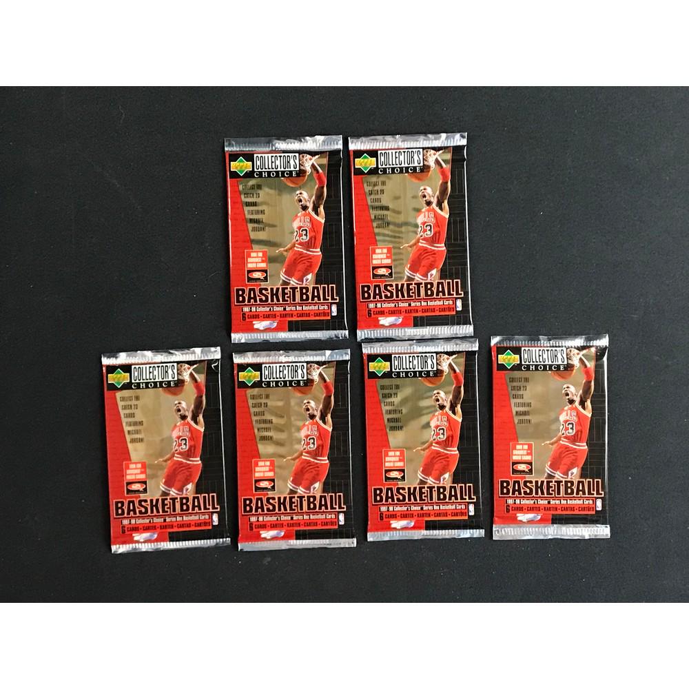 6 1997-98 Ud Basketball Sealed Packs (1 of 2)