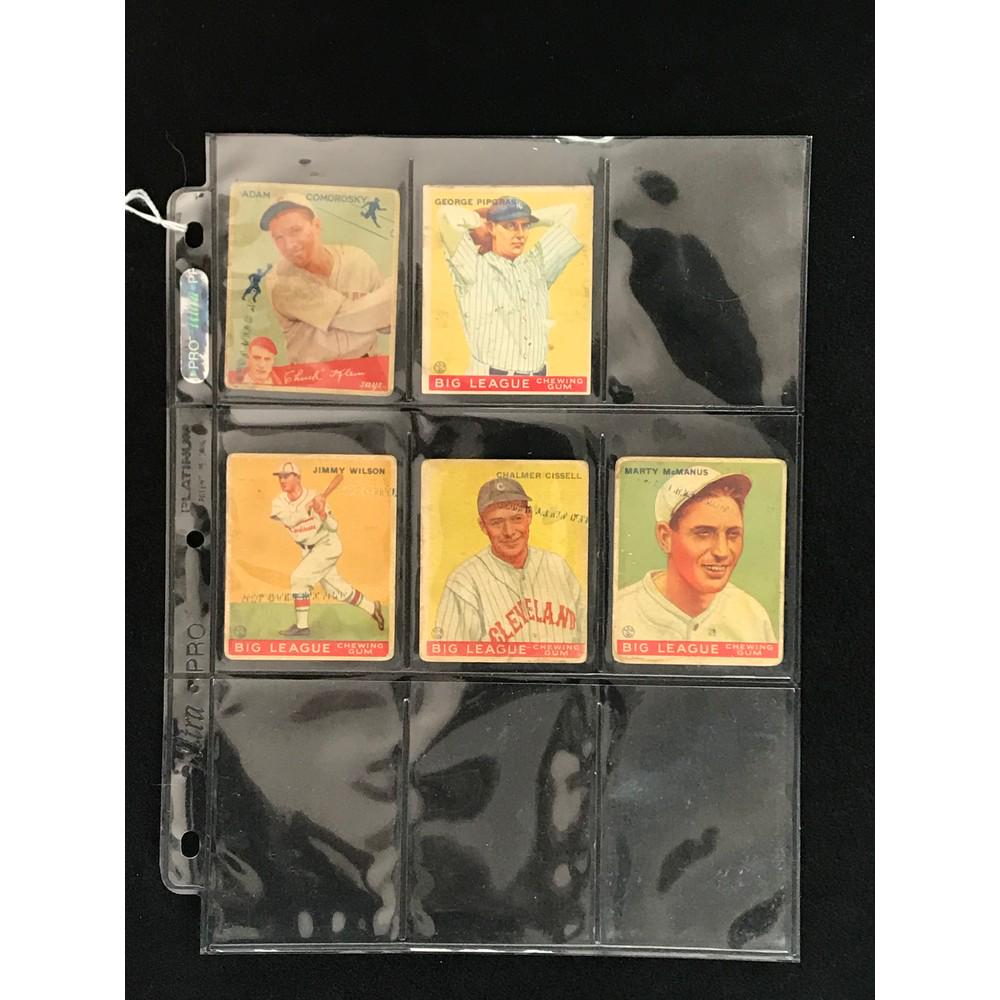 5 Low Grade 1933 Goudey Baseball Cards (1 of 2)