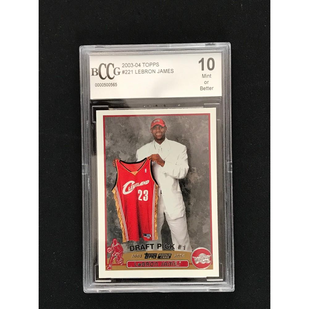 2003-04 Topps Lebron James Rookie Bccg 10 (1 of 2)
