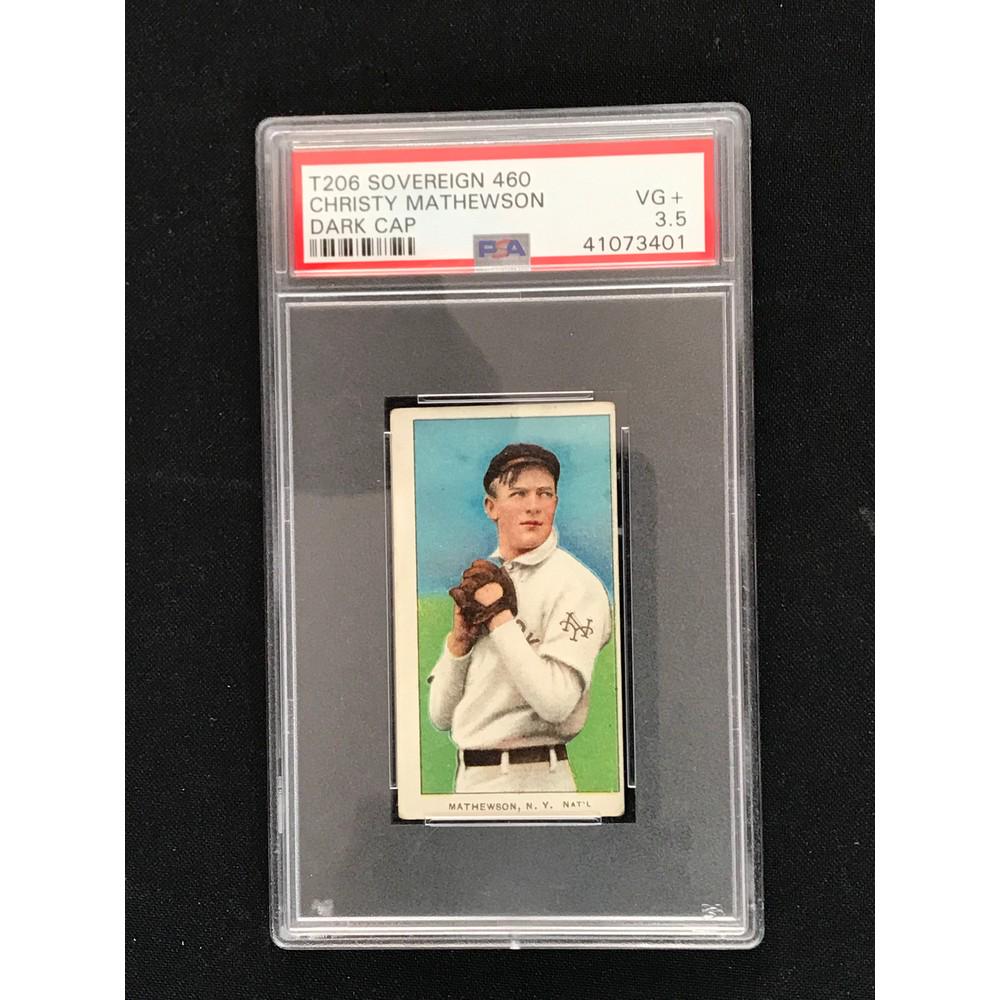 T206 Christy Mathewson Dark Cap Sovereign Psa 3.5 (1 of 2)