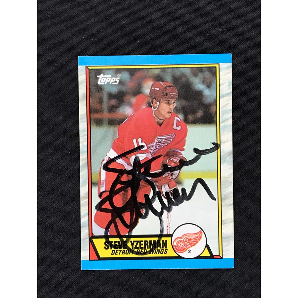 1989 Topps Steve Yzerman Signed Card (1 of 2)