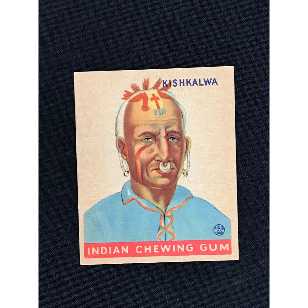 1933 Indian Gum #167 Short Print White Background: 1933 Indian Gum #167 Short Print White Background
