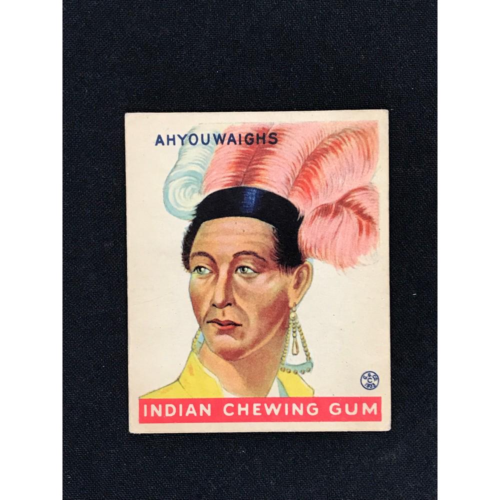 1933 Indian Gum #162 Short Print White Background: 1933 Indian Gum #162 Short Print White Background