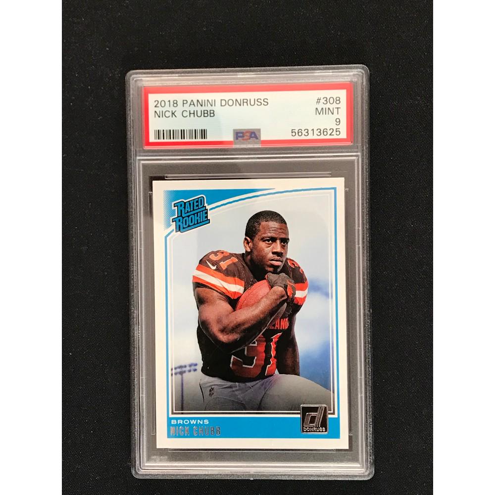 2018 Donruss Nick Chubb Rookie Psa 9 (1 of 2)