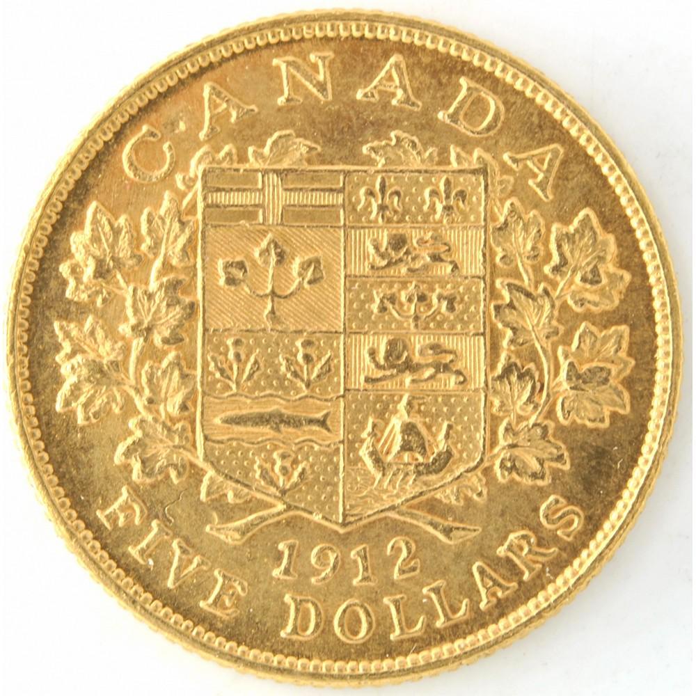 1912 Canada $5 Gold Coin (1 of 2)
