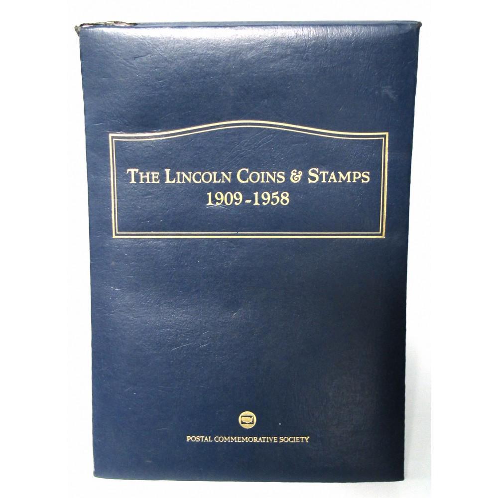 The Lincoln Coins & Stamps 1909-1958: 30 Lincoln Pennies & 6 Stamps In A Postal Commemorative Society