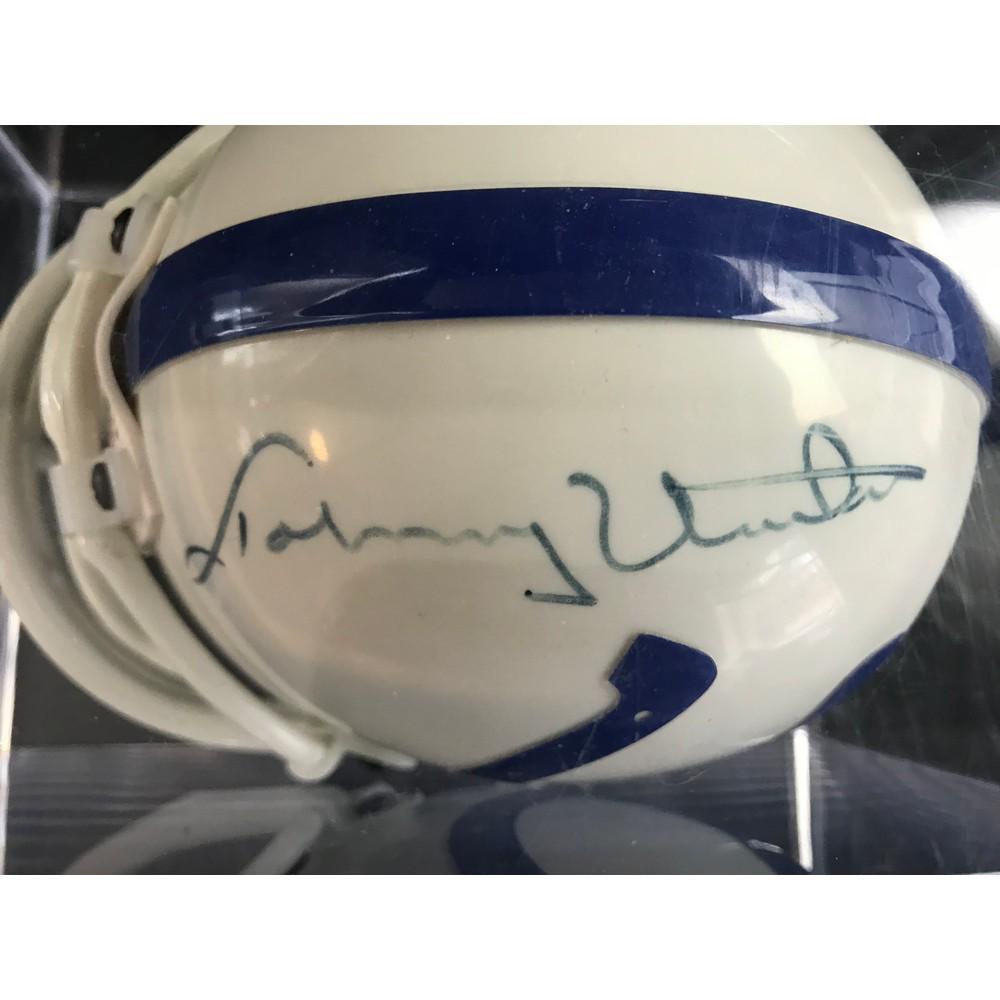 Johnny Unitas Signed Mini Helmet Jsa Letter Coa (1 of 3)
