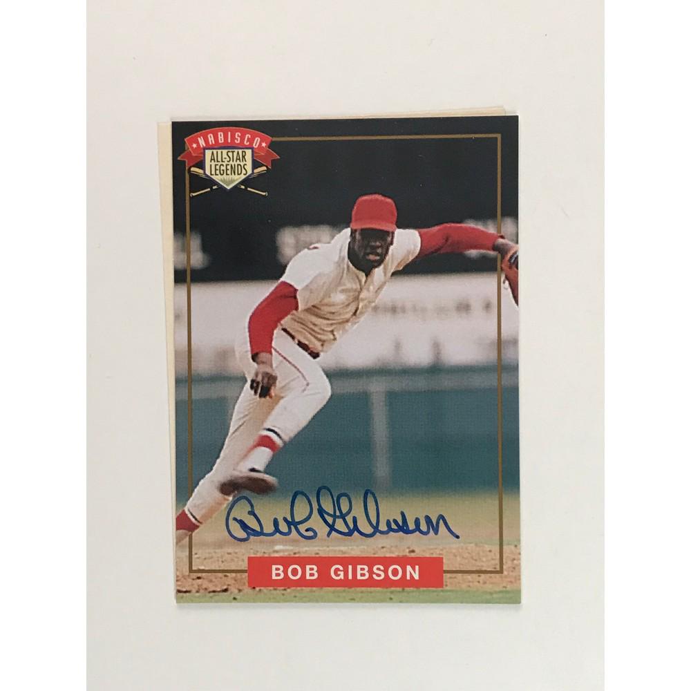 1994 Nabisco Bob Gibson Auto Card With Coa (1 of 2)