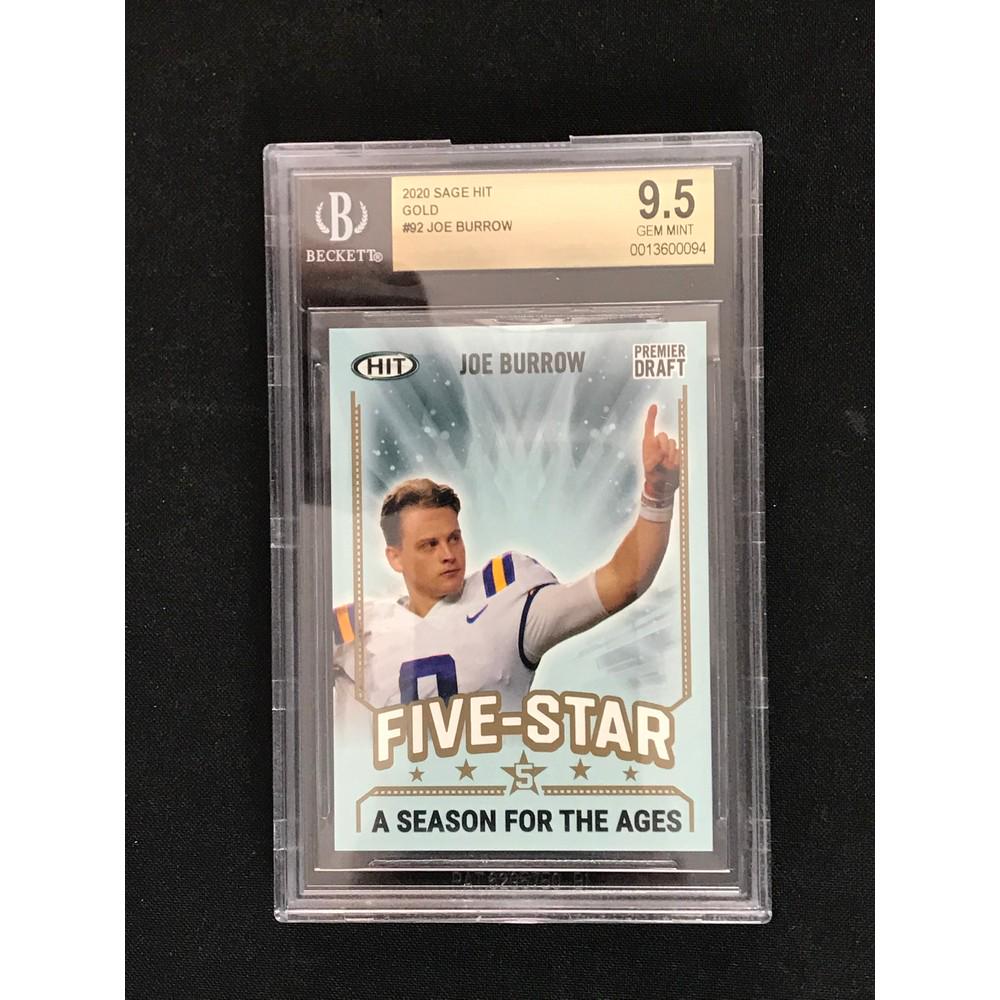 2020 Sage Hit Hold Joe Burrow Rc Bgs 9.5 (1 of 2)