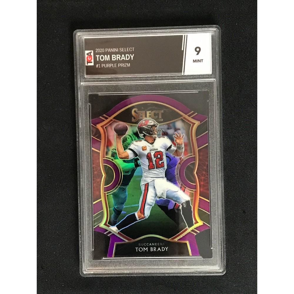 2020 Select Tom Brady Purple Prizm Tga 9 (1 of 2)