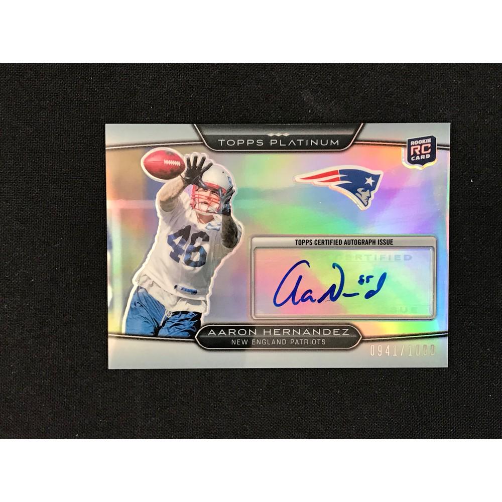 2010 Topps Platinum Aaron Hernandez Rc Auto (1 of 2)