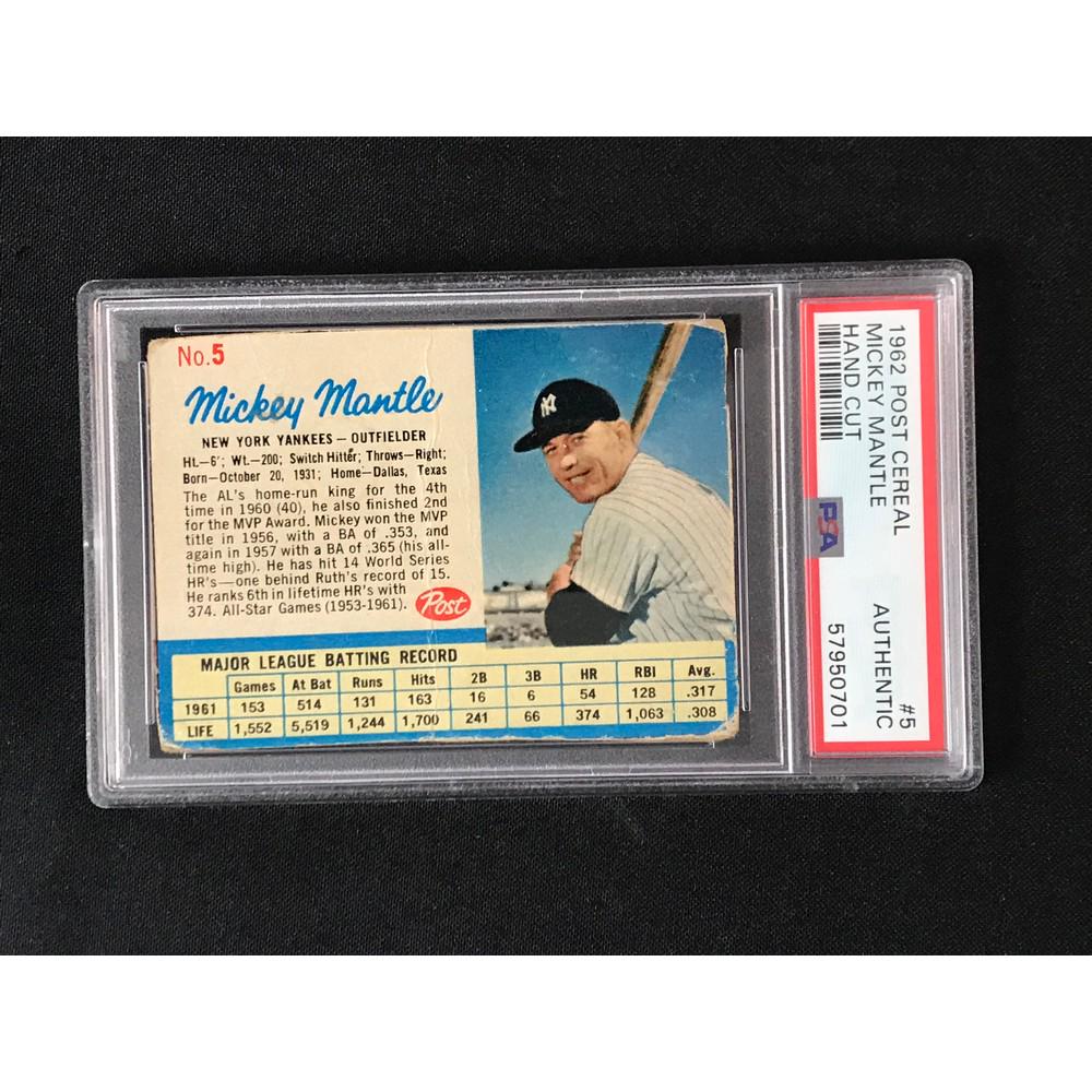 1962 Post Cereal Mickey Mantle Psa Authentic (1 of 2)