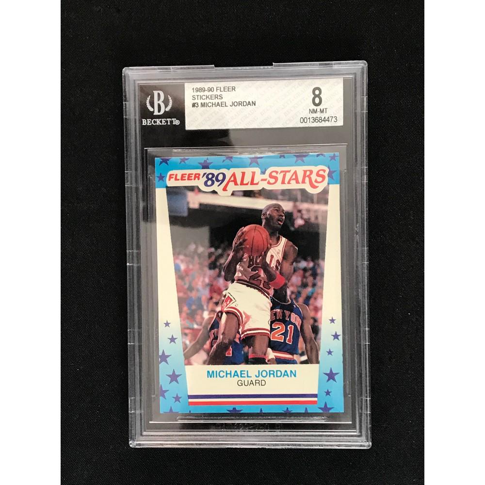 1989-90 Fleer Sticker Michael Jordan Bgs 8 (1 of 2)