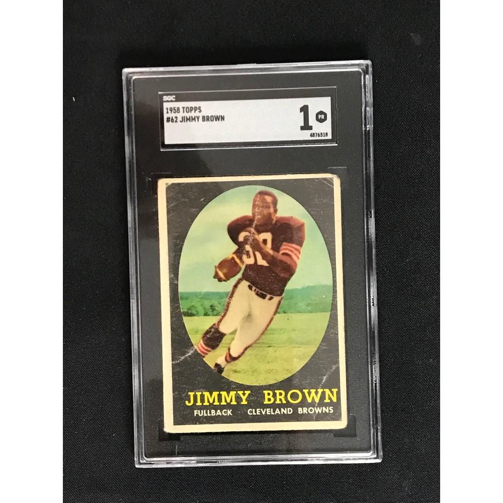 1958 Topps Jim Brown Rookie Sgc 1 (1 of 2)