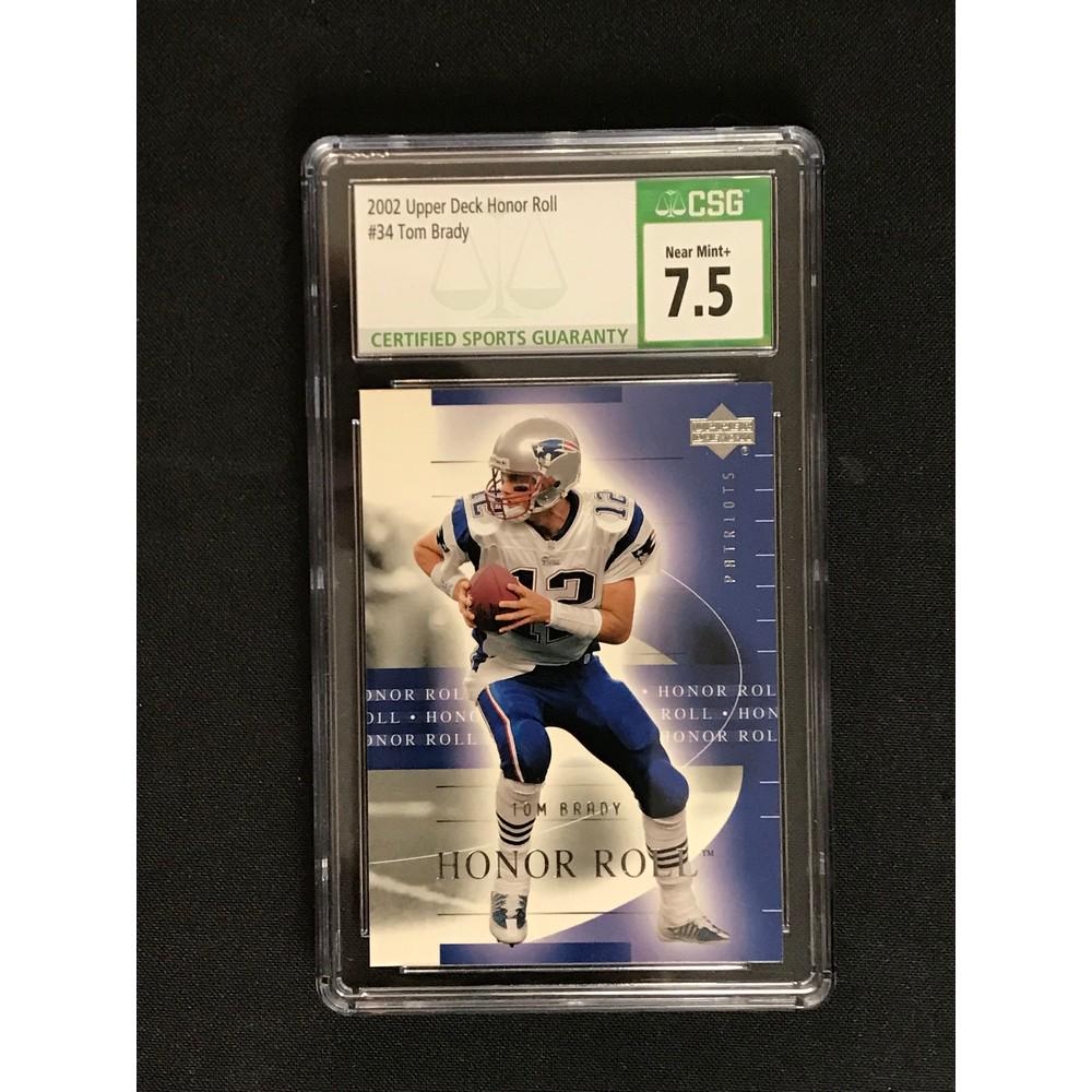 2002 Ud Honor Roll Tom Brady Csg 7.5 (1 of 2)