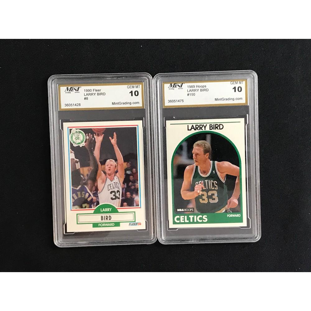 Two Graded 10 Larry Bird Cards 1990/1989 (1 of 2)
