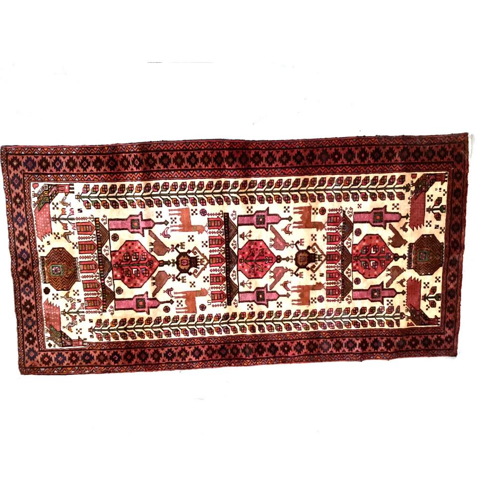 Semi-Antique Persian Carpet, Tribal with Animals (1 of 1)