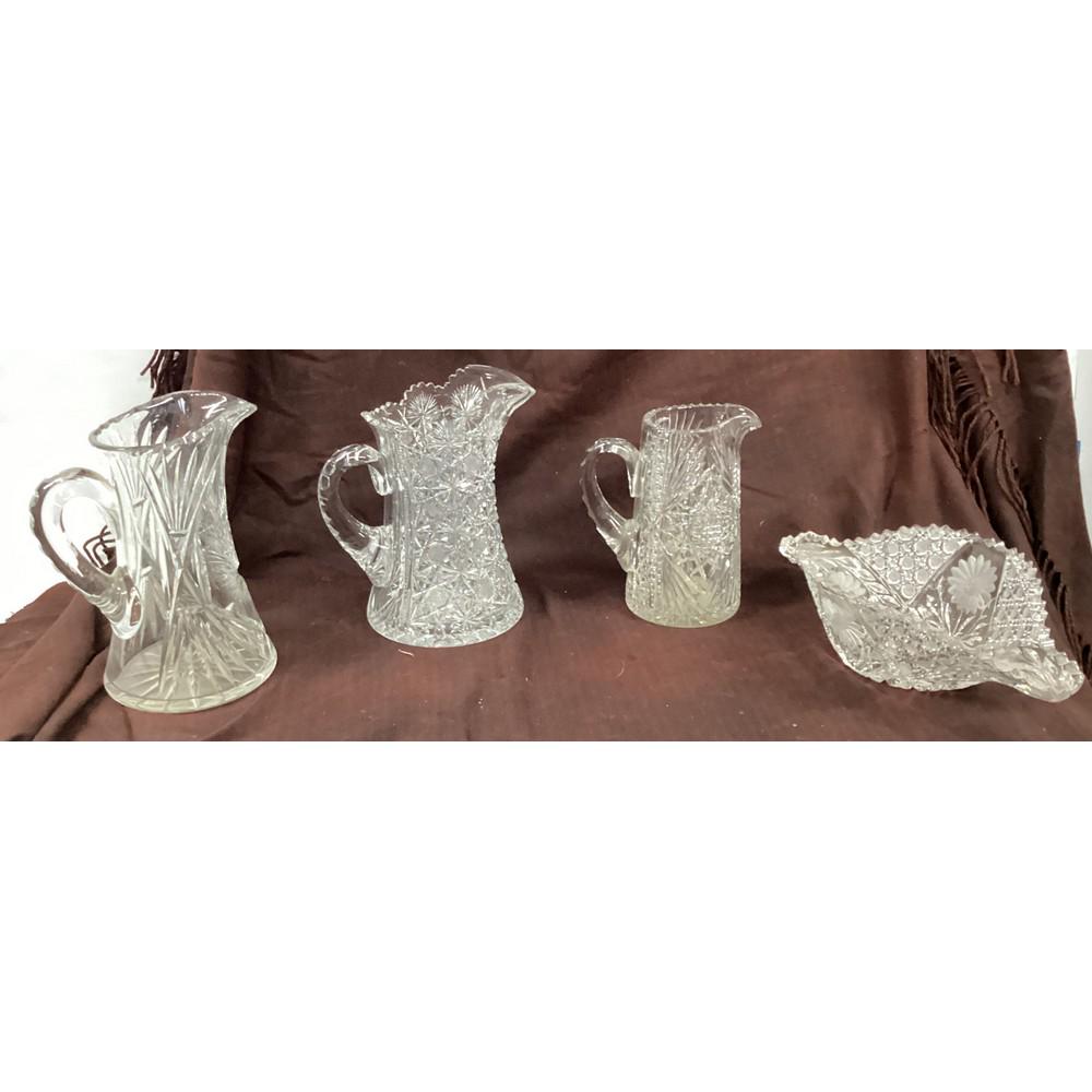 5 Pieces of Misc. Crystal Cut/Pressed and Etched V (1 of 2)