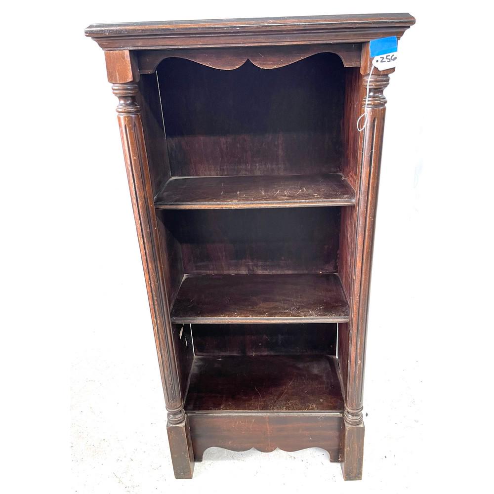 Mahogany Bookshelf 3-Shelves: 12Dx19.5Wx40H