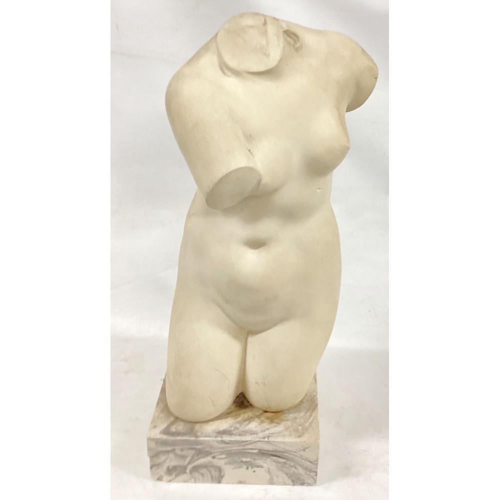 Vintage Female Torso Marble Sculpture (1 of 2)