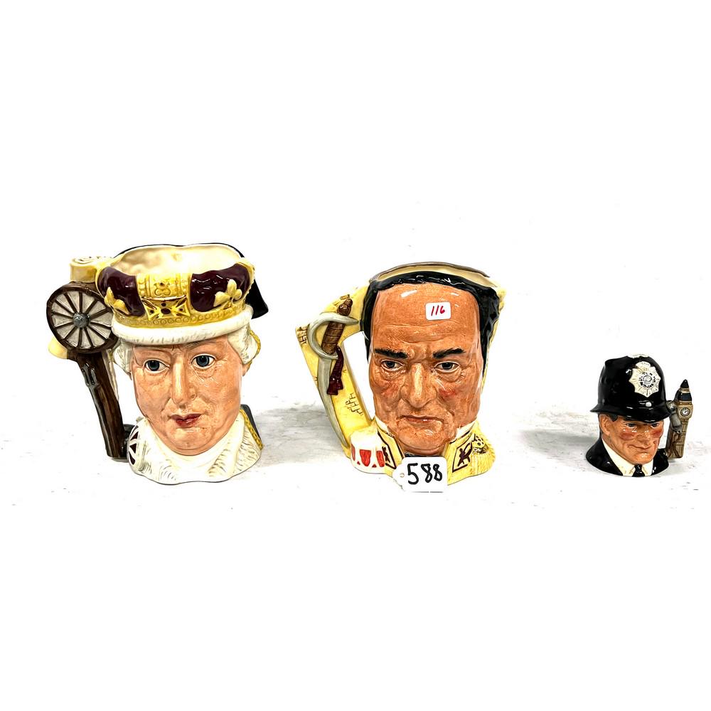 3 Pieces of Royal Doulton, 2 face, George: III/Geor