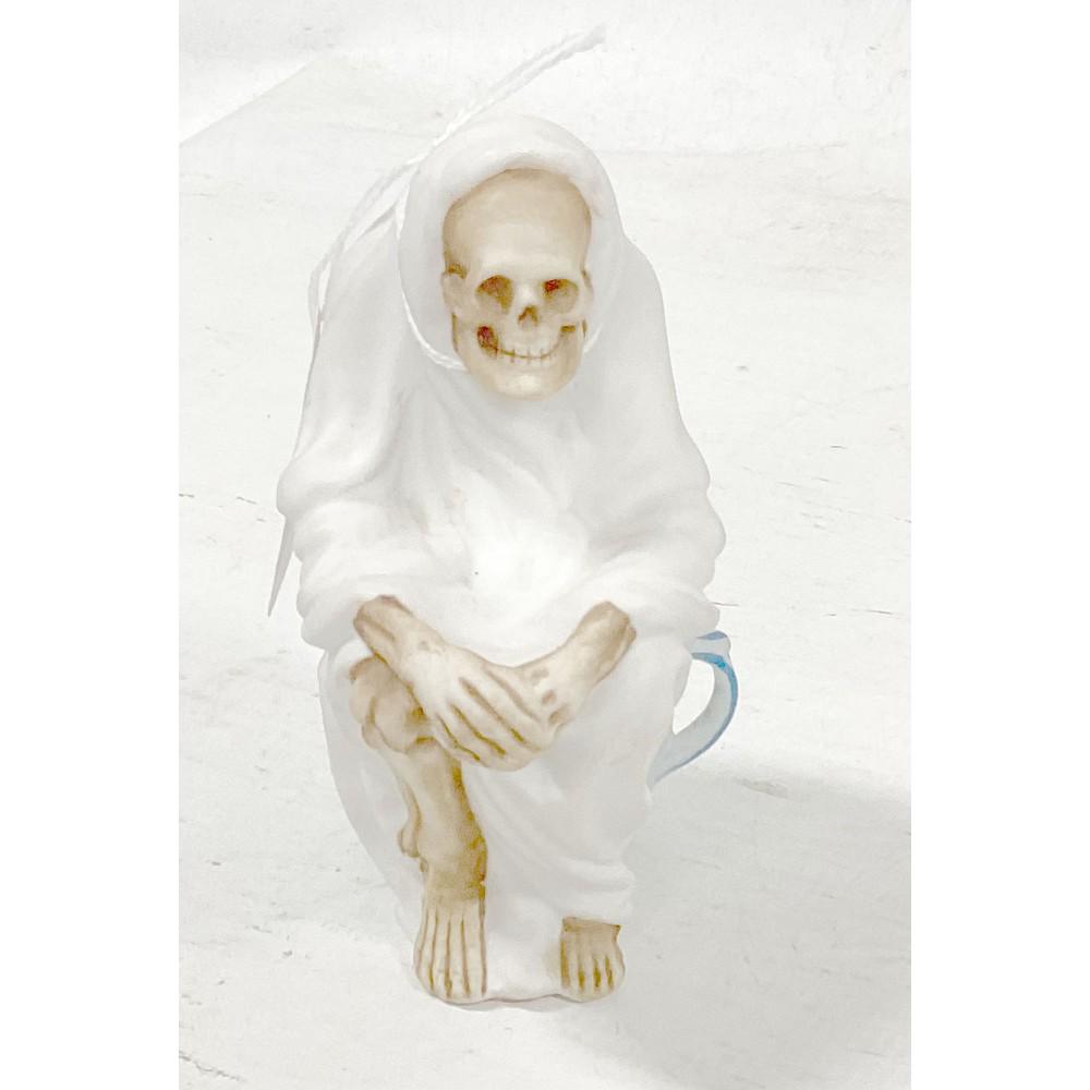Bisque Porcelain, Grim Reaper on Pottie Satirical (1 of 2)