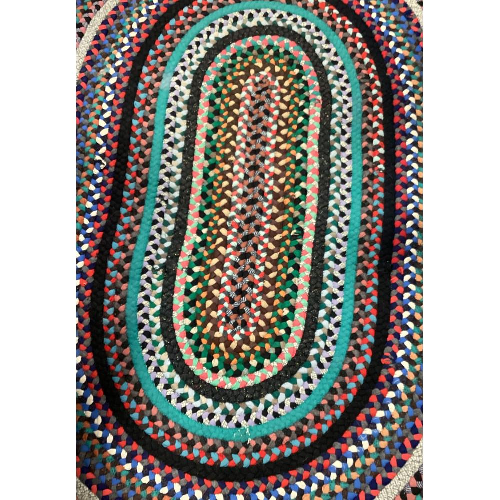 One Handmade Country Braided Rug, Oval (1 of 1)