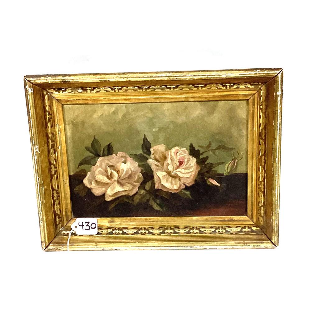 Oil On Canvas Deep Frame 12x15 Floral Scene (1 of 3)