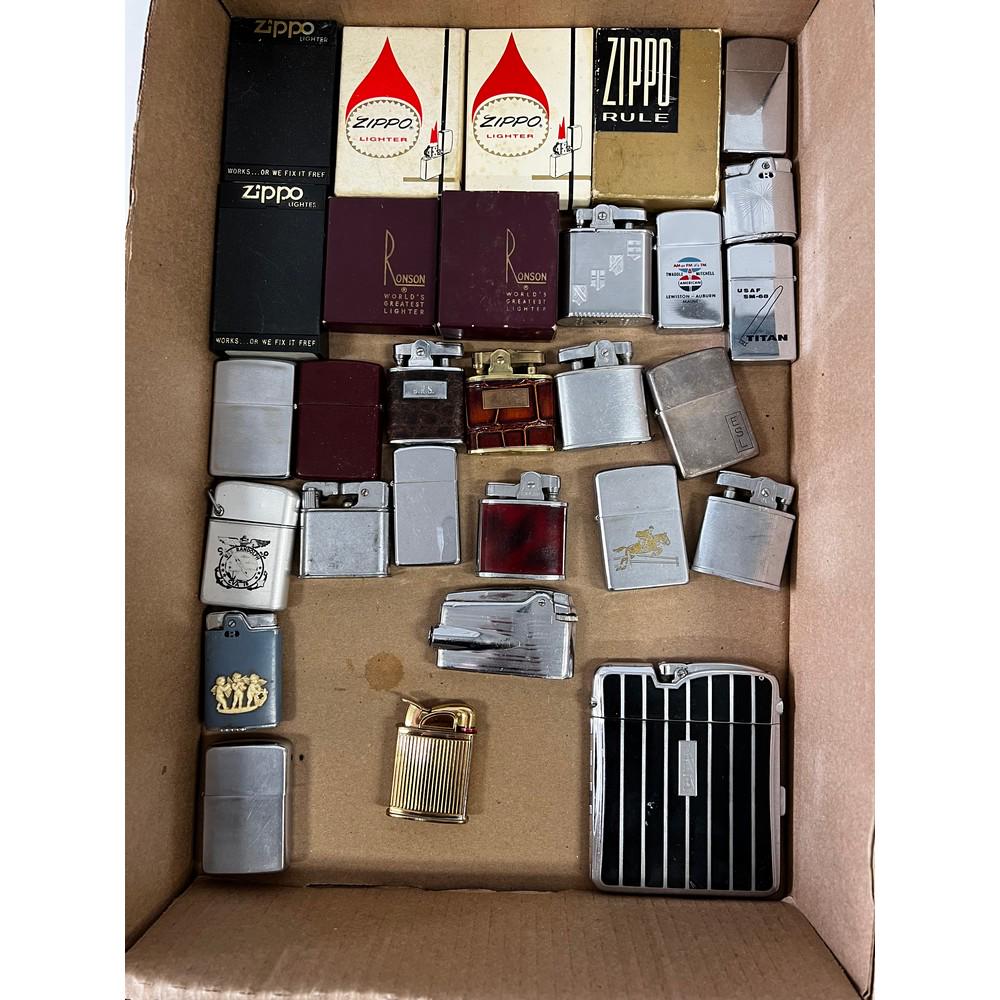 Collection of 29 lighters, Zippo, Ronson, misc. (1 of 1)