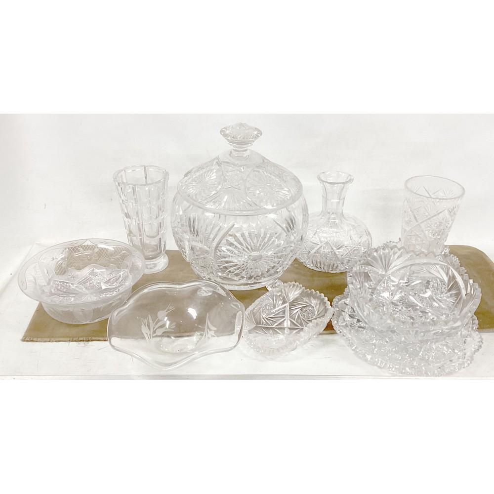 11 Pieces of Various Vintage Cut Glass/Pressed Etc (1 of 1)